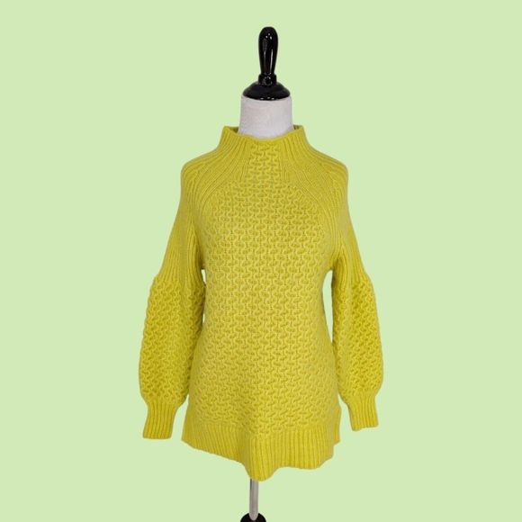Anthropologie Sweaters - Anthropologie sweater XS oversized alpaca textured knit mock neck